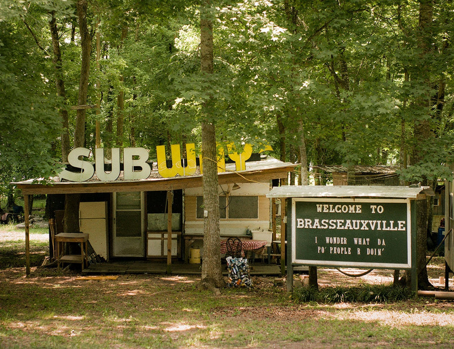 Louisiana Photography Print, Brasseauxville Sign, Cajun Decor