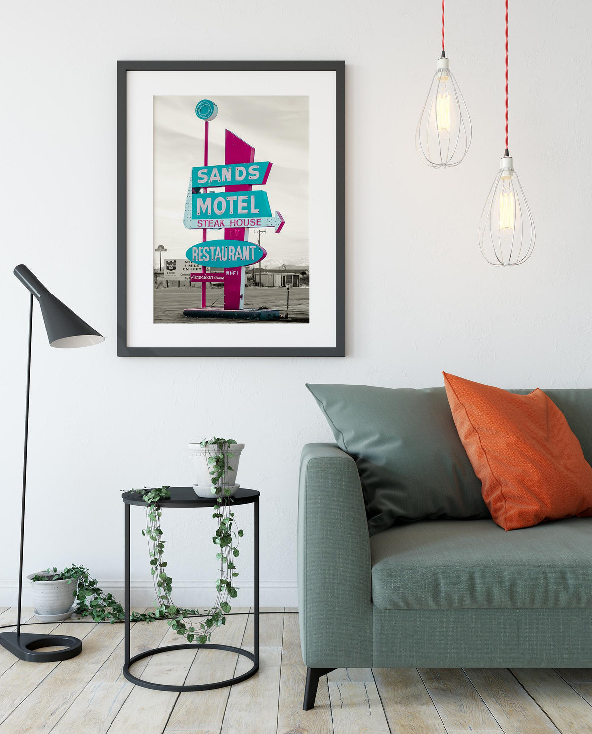 Pop Art Sands Motel Sign Print, Retro Texas Roadside Attraction Photography