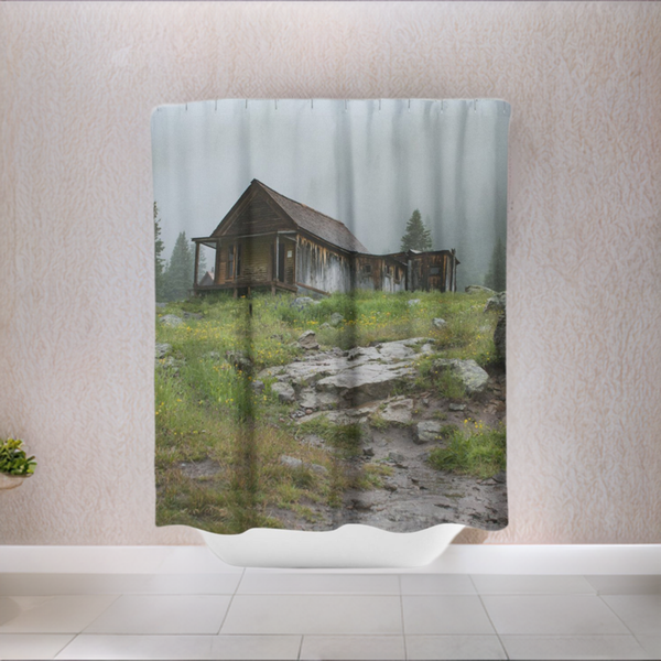 Abandoned Cabin in Colorado Shower Curtain 71x74 inches