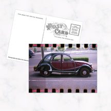 Handmade Postcard with Vintage Cart on the Front