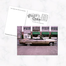 Handmade Postcard with Vintage Cart on the Front