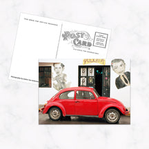 Handmade Postcard with Vintage Cart on the Front