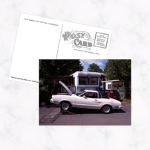 Handmade Postcard with Vintage Cart on the Front