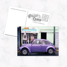 Handmade Postcard with Vintage Cart on the Front