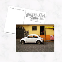 Handmade Postcard with Vintage Cart on the Front