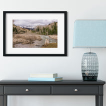 Springtime Mountain River View Photo Print | Canvas -