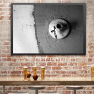 Light in the Dark, Black and White Minimalist Photographic Print