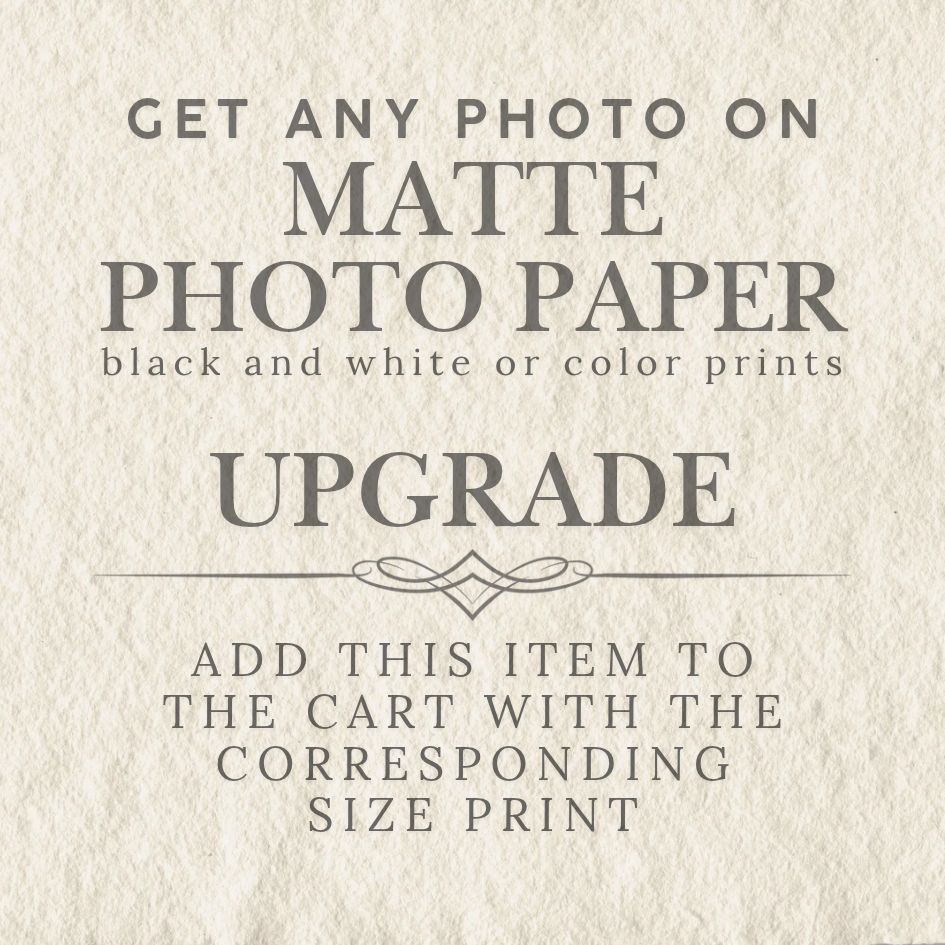 Photograph Add-On,  Matte Paper - Color or Black and White Prints