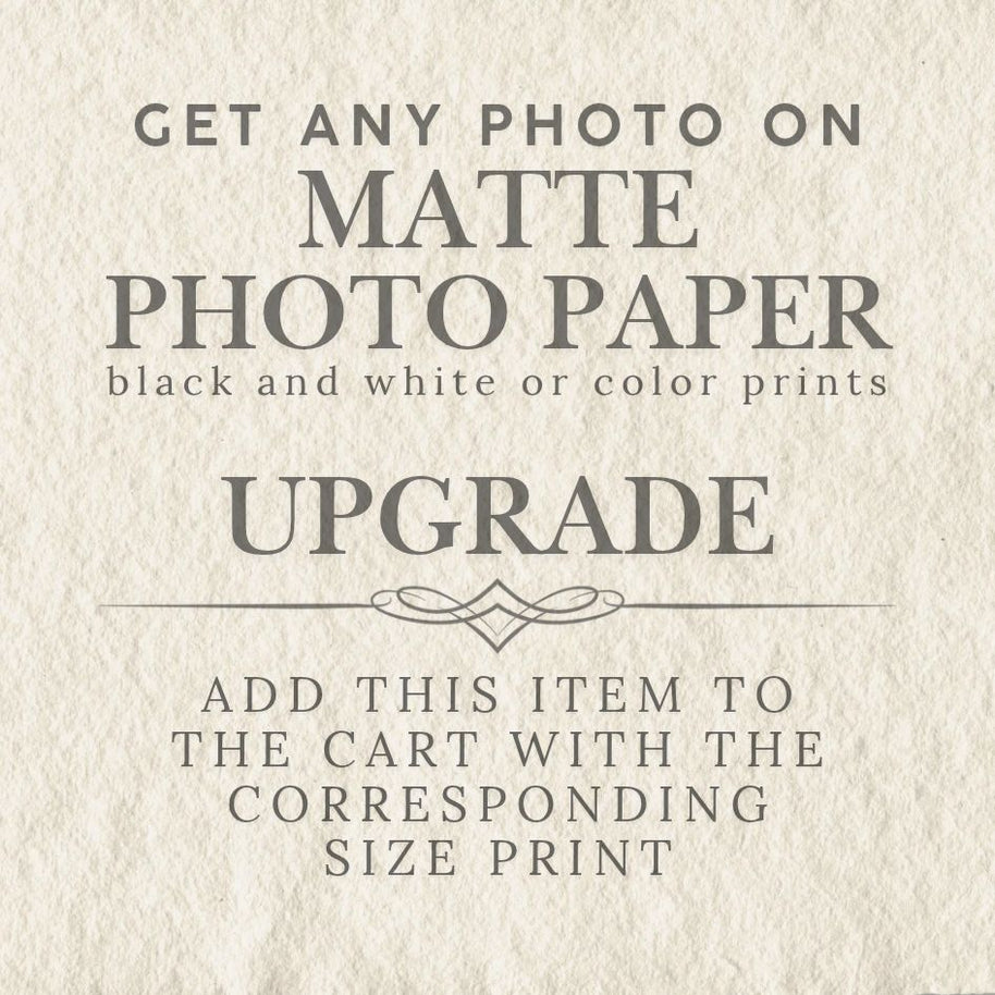 Photograph Add-On,  Matte Paper - Color or Black and White Prints