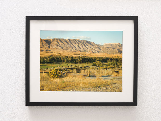 Wyoming Ranch at Sunset, Bighorn Mountains Western Photo Print