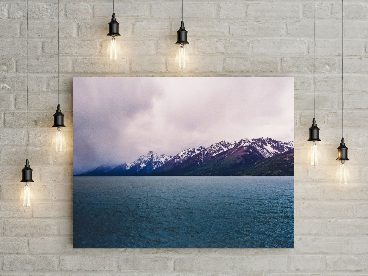 Blue Teton Lake, Atmospheric Photography Print or Canvas Wrap