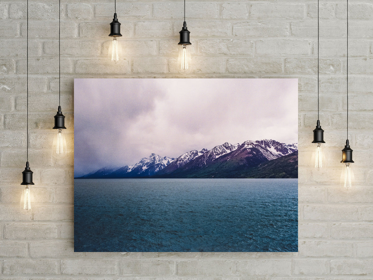 Blue Teton Lake, Atmospheric Photography Print or Canvas Wrap