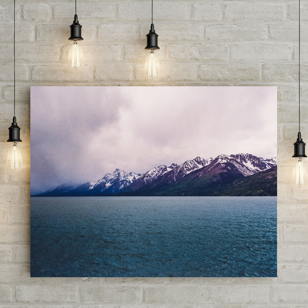 Blue Teton Lake, Atmospheric Photography Print or Canvas Wrap