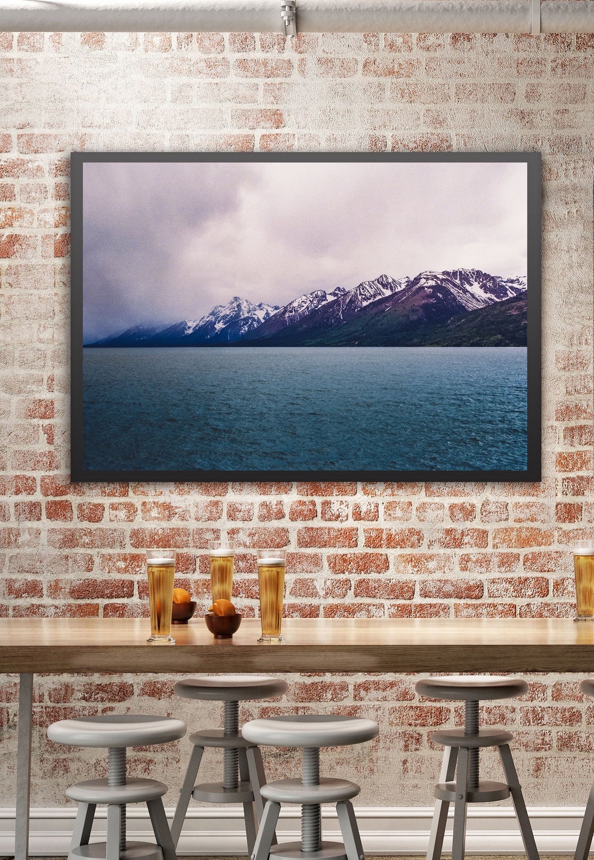 Blue Teton Lake, Atmospheric Photography Print or Canvas Wrap