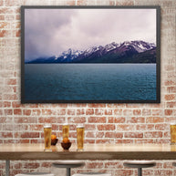 Blue Teton Lake, Atmospheric Photography Print or Canvas Wrap
