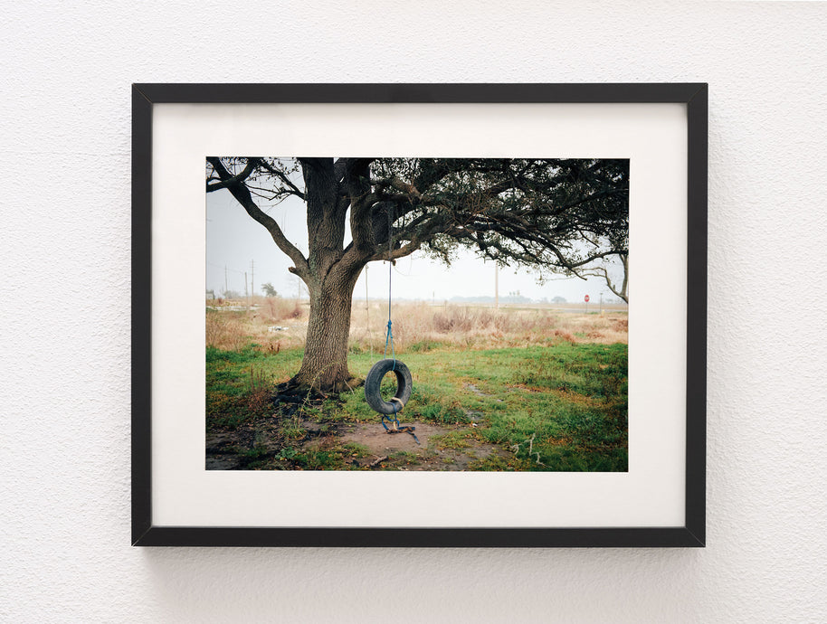 Gespenstische Reifenschaukel, Fotodruck aus Süd-Louisiana