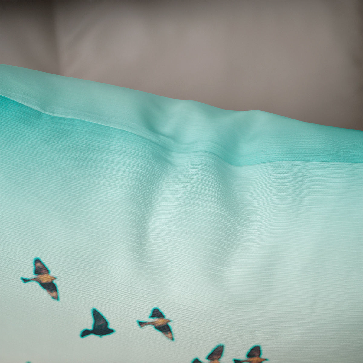 Dreamy Blackbirds in Flight Throw Pillow Cover