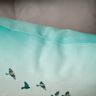 Dreamy Blackbirds in Flight Throw Pillow Cover