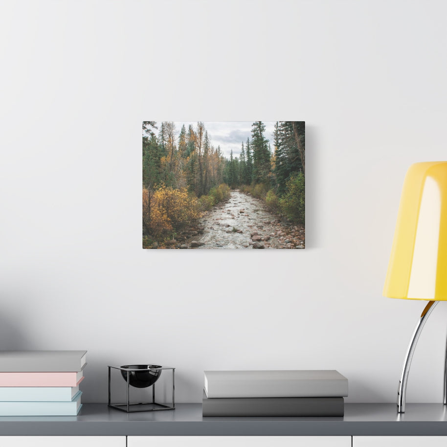 Autumn River in Colorado – Matter Leinwanddruck – fertig zum Aufhängen