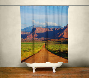 Utah Road Southwest Shower Curtain 71x74 inch - in