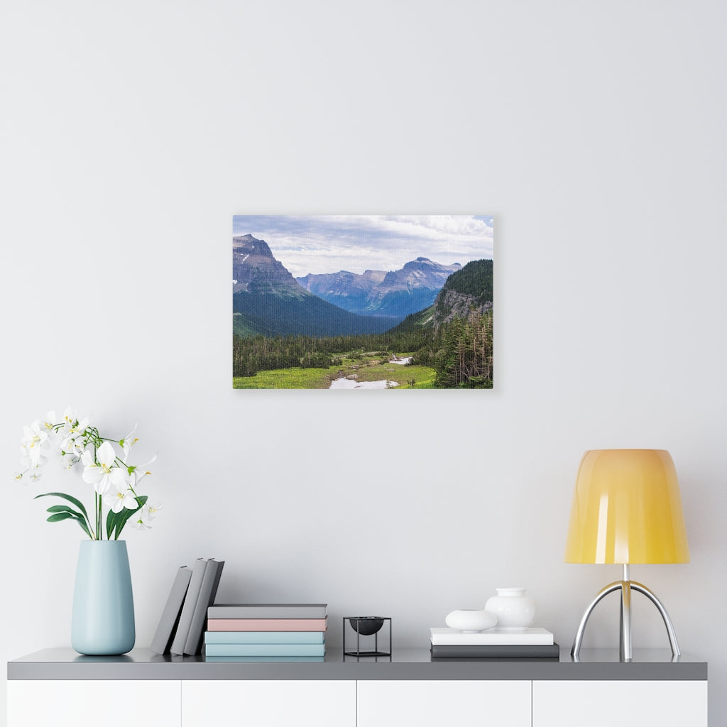 Logan Pass Glacier National Park Leinwand-Galeriefolie