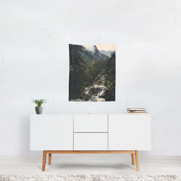 Great Foggy Wilderness Microfiber Wall Tapestry - Decorative