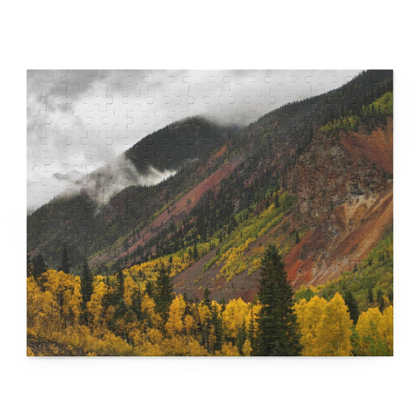 Autumn Mountainside Scene Jigsaw Puzzle - 252 or 500 Piece