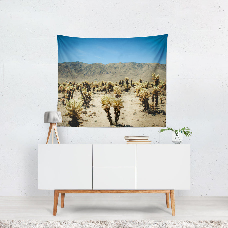 Heller Joshua Tree-Wandteppich aus Mikrofaser