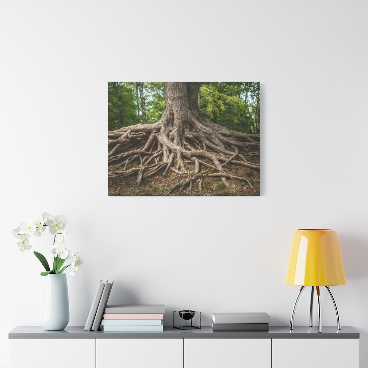 Impression sur toile mate « Racines de l'arbre de vie » - Prêt à accrocher