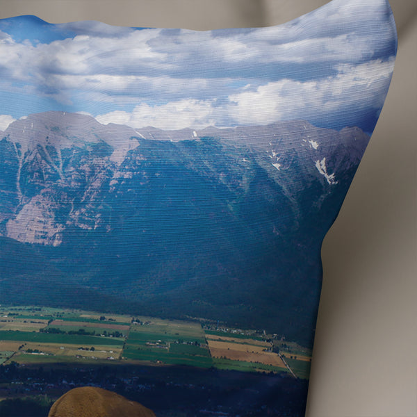 Montana Bison Western Throw Pillow Cover Scenic Mountains -