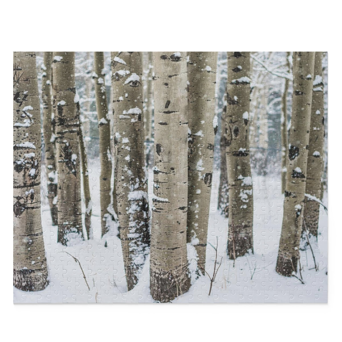 Winter Aspen Forest Jigsaw Puzzle 252 or 500 Piece -