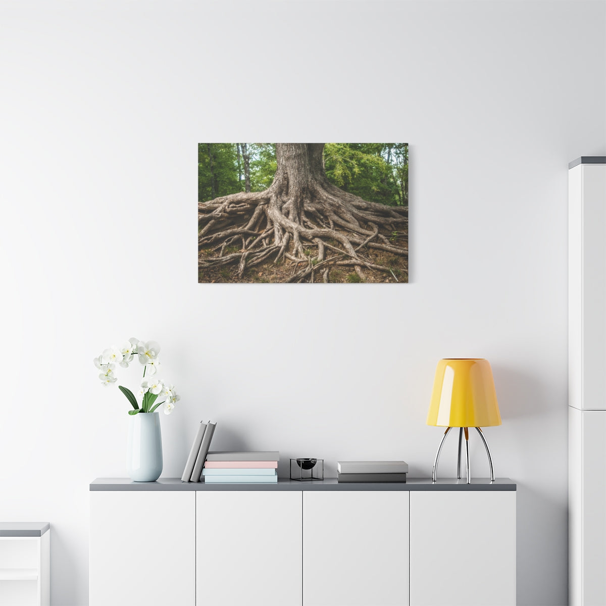 Impression sur toile mate « Racines de l'arbre de vie » - Prêt à accrocher