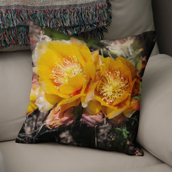 Desert Flower Decorative Throw Pillow Cover - Pillows