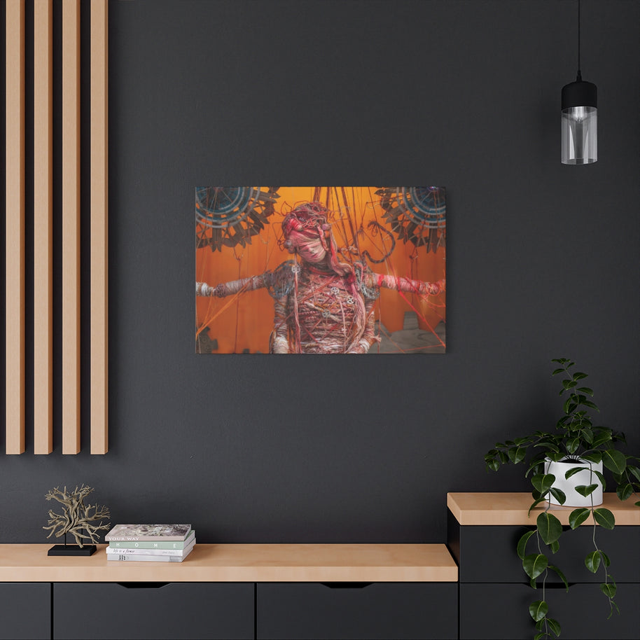 Steampunk Woman Matte Canvas Print - Ready to Hang Art