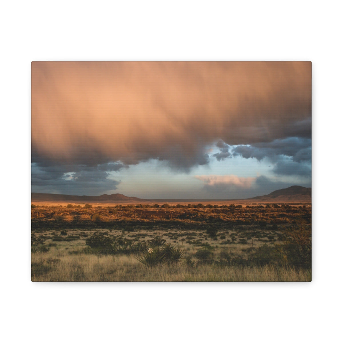 Sturm über der Wüste – Matter Leinwanddruck – fertig zum Aufhängen – New Mexico