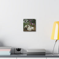Skull and Flowers Canvas Print