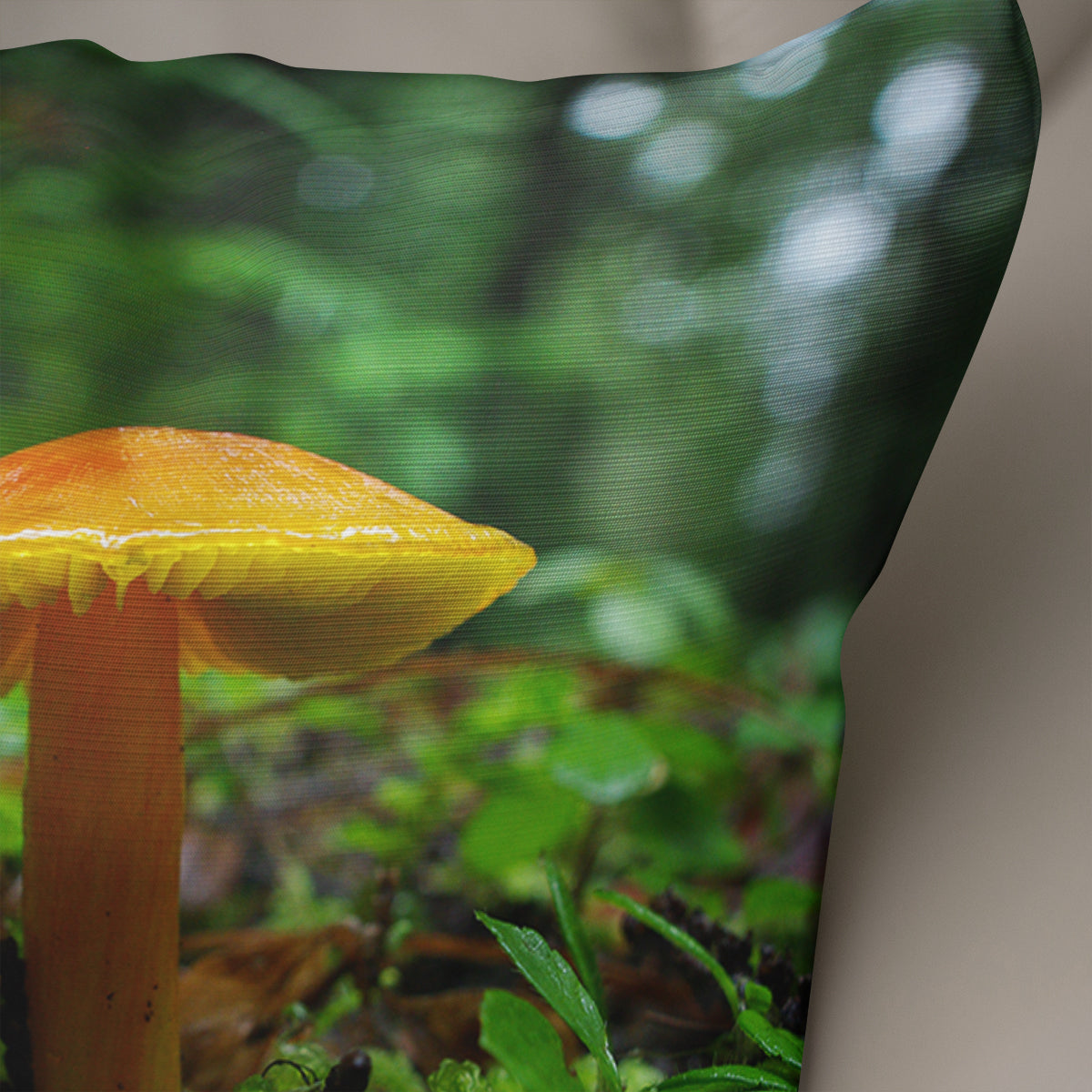 Fairy Mushroom Forest Decorative Throw Pillow Cover -