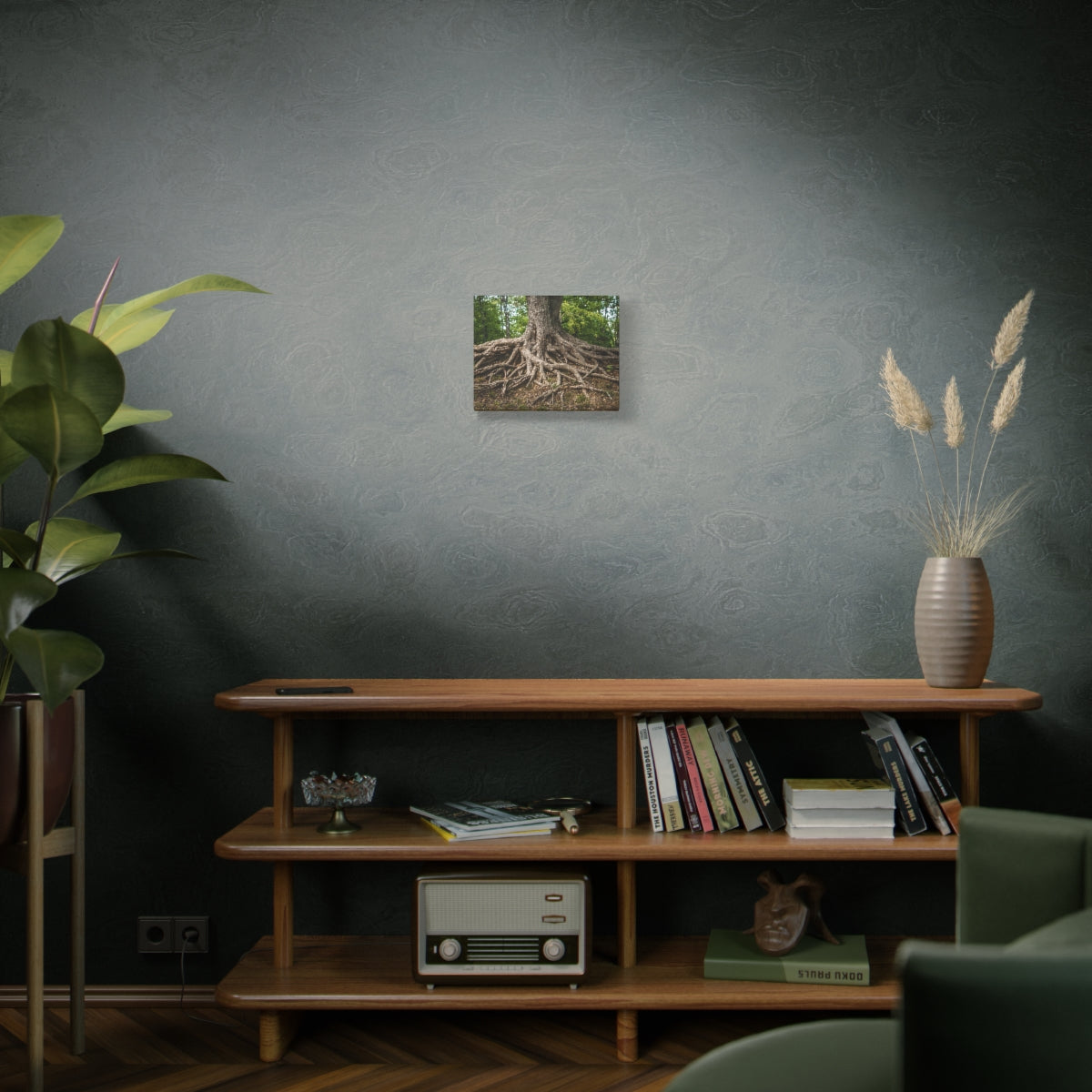 Impression sur toile mate « Racines de l'arbre de vie » - Prêt à accrocher