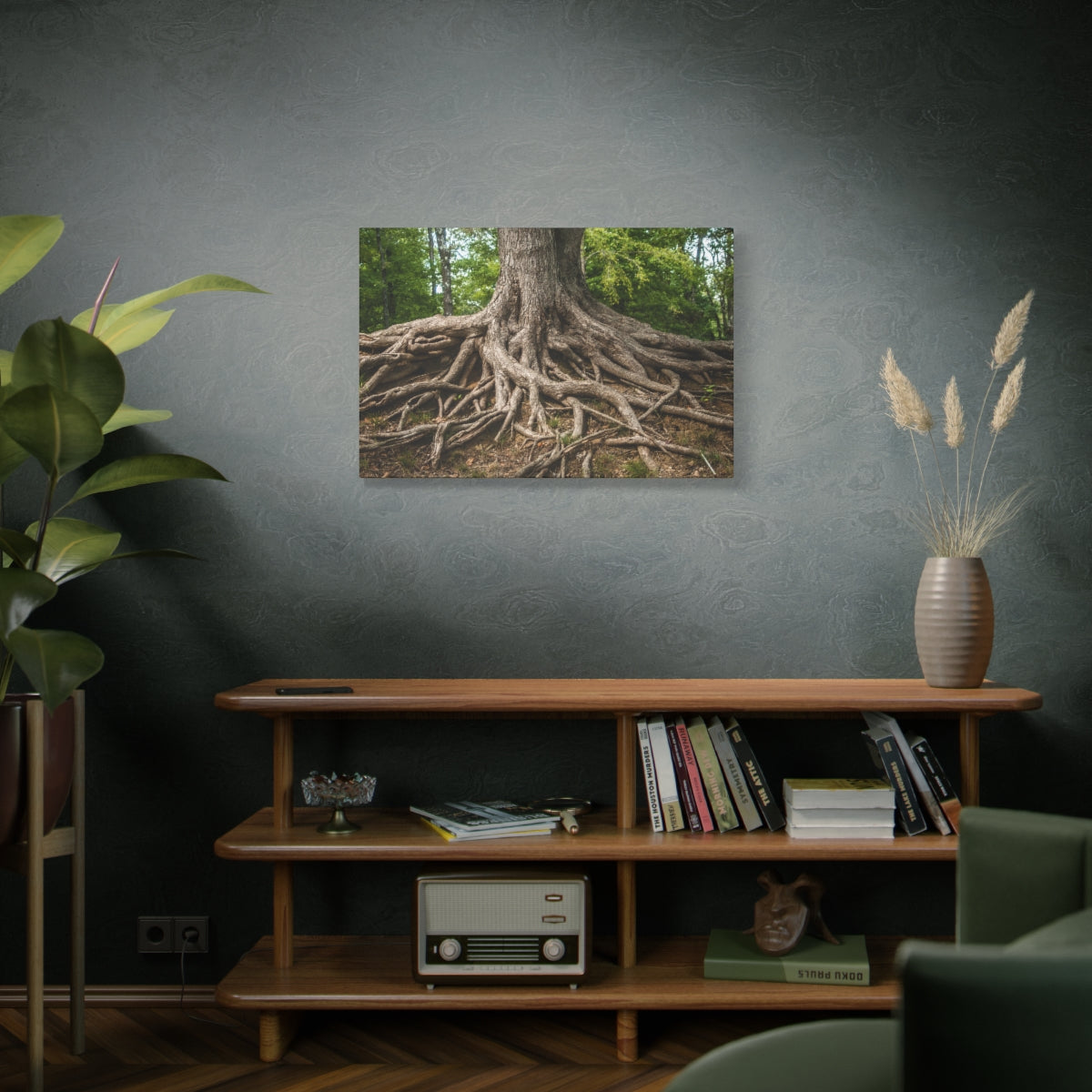 Impression sur toile mate « Racines de l'arbre de vie » - Prêt à accrocher