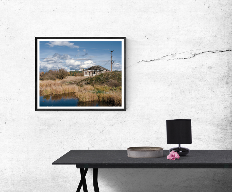 Eastern Washington Farm and Pond Wall Art Print -