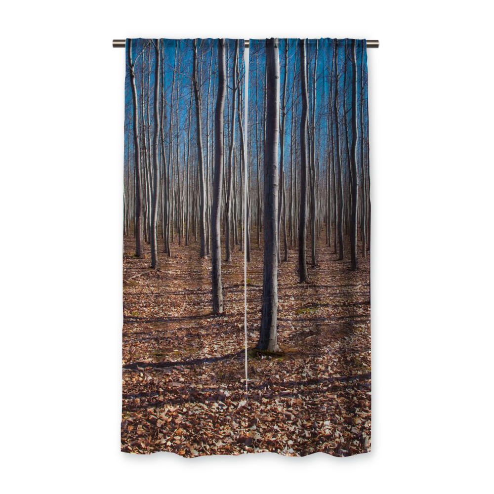 Lost In The Autumn Forest Window Curtains 58x84 Sheer