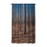 Lost In The Autumn Forest Window Curtains 58x84 Sheer