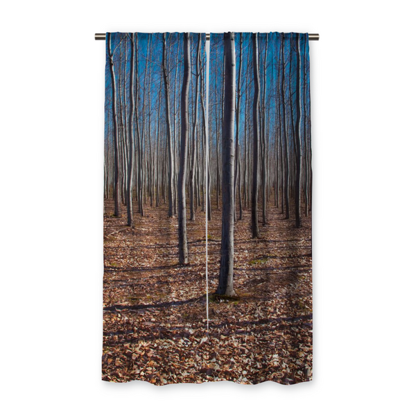 Lost In The Autumn Forest Window Curtains 58x84 Sheer