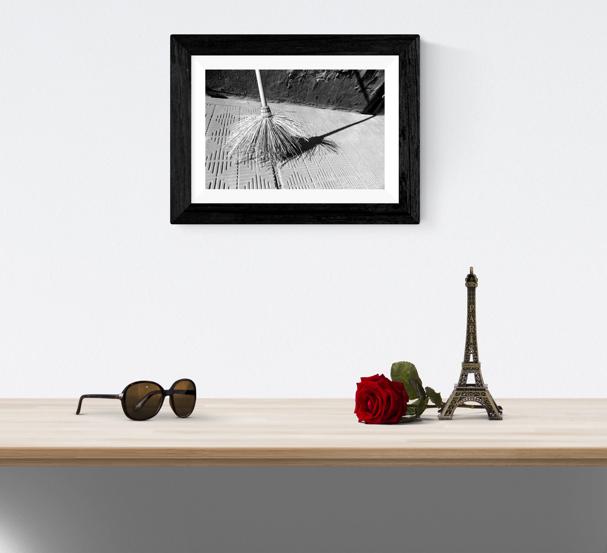 Cemetery Broom and Shadows Buenos Aires Art Print -