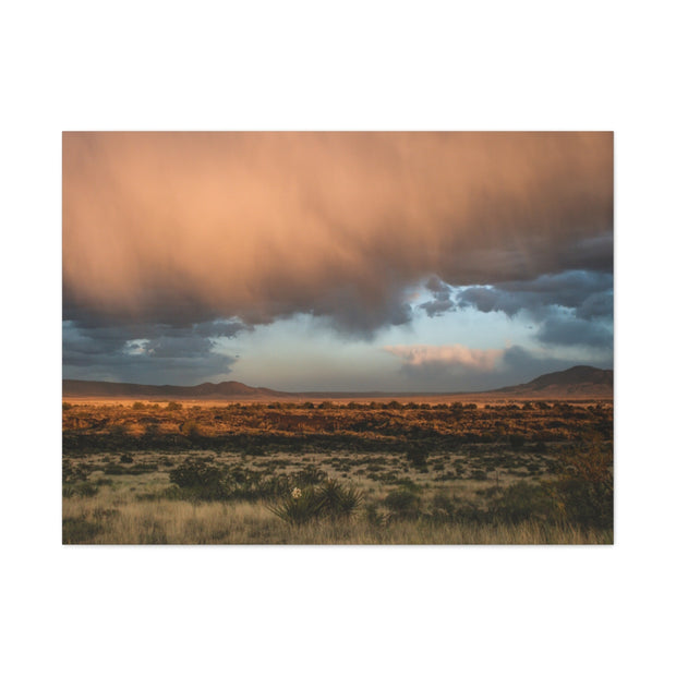Storm Over the Desert - Matte Canvas Print - Ready to Hang Art - New Mexico