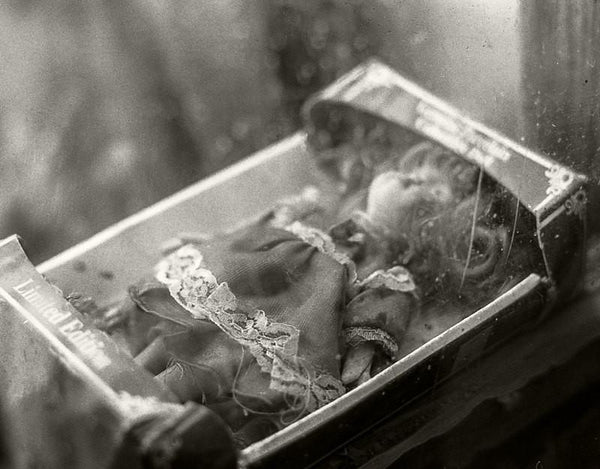 Abandoned Baby Doll, Salton Sea, Black and White Photography Lost Kat Photography