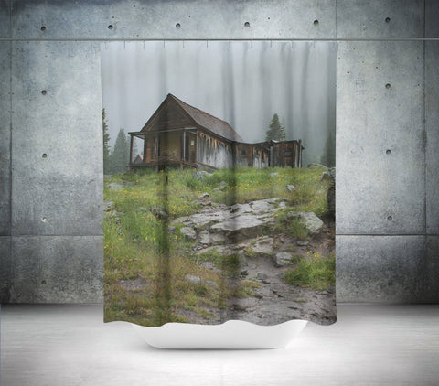 Abandoned Cabin Shower Curtain Lost In Nature