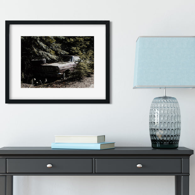 Buried in the Forest Photo Print Abandoned Car Yaak