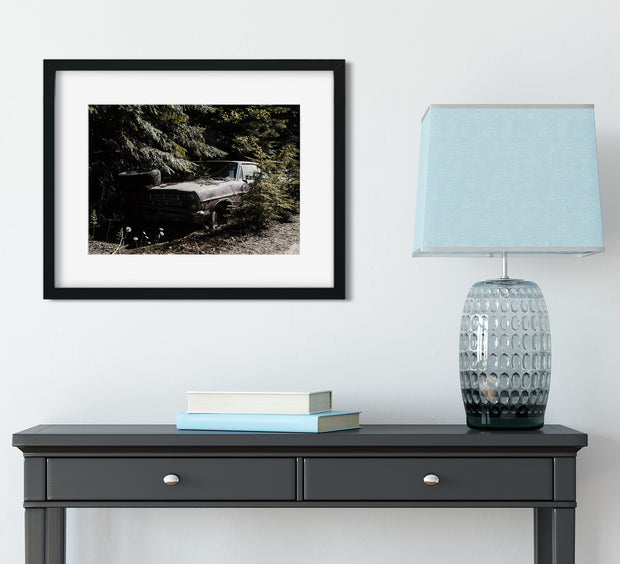 Buried in the Forest Photo Print Abandoned Car Yaak