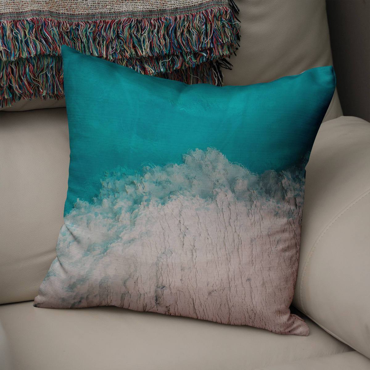 Abstract Yellowstone Geyser III Throw Pillow Cover - Pillows